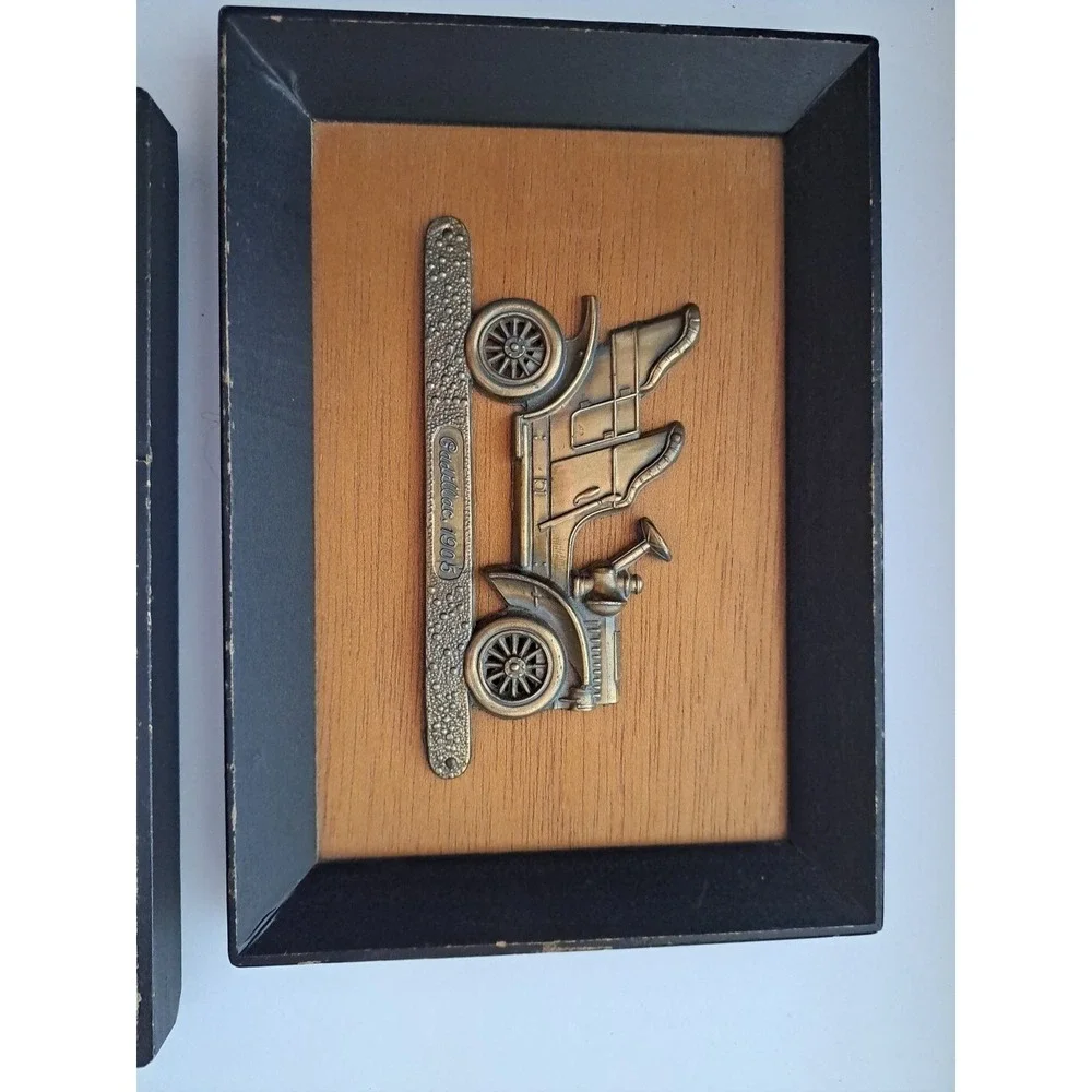 VTG 4 pc 1900's Cars‎ Automobile Wood Metal 5x7